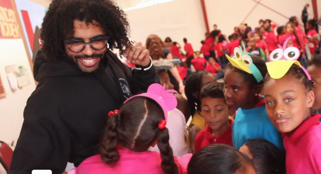 Daveed Diggs visiting Vincent Academy