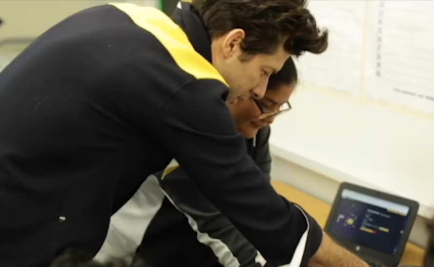 Mark Ronson visiting Sierra Prep